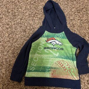 Denver Broncos Hoodie 18 Months Blue and Green Long Sleeve NFL Team Apparel